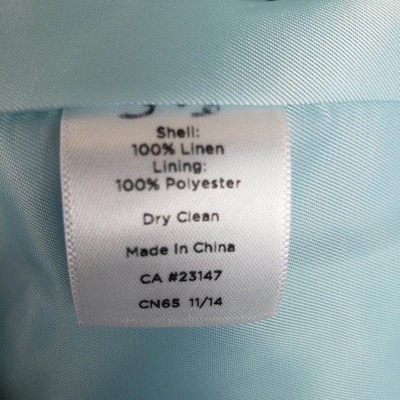 Talbot's Linen Blue Open Front Blazer With Pockets Sz 10 - Picture 5 of 10